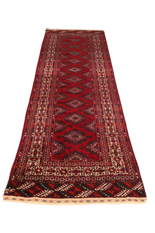 Afghanischer Baloutsch-Läufer – handgeknüpfter Orientteppich aus Wolle, 268 × 85 cm