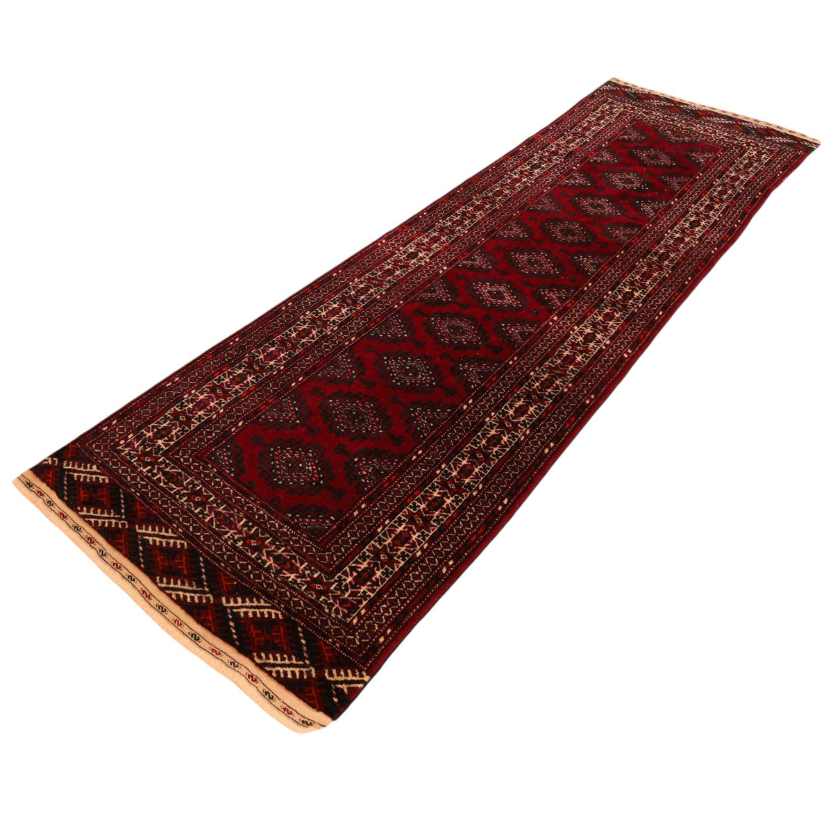 Afghanischer Baloutsch-Läufer – handgeknüpfter Orientteppich aus Wolle, 268 × 85 cm