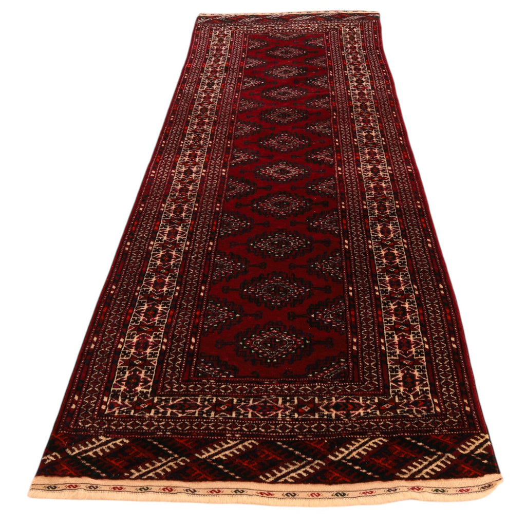 Afghanischer Baloutsch-Läufer – handgeknüpfter Orientteppich aus Wolle, 268 × 85 cm