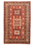 Kazak-Orientteppich – handgeknüpft, Wolle auf Wolle, 200 × 128 cm
