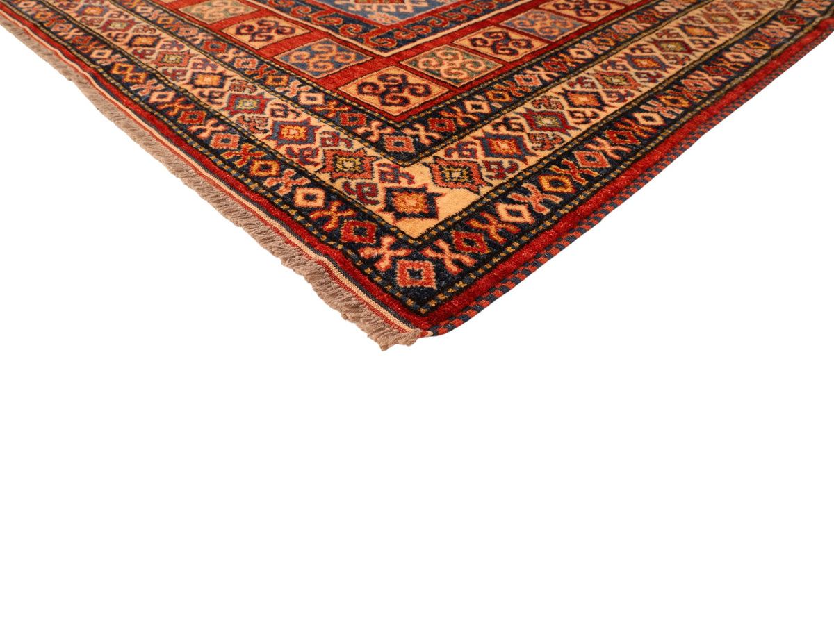 Kazak-Orientteppich – handgeknüpft, Wolle auf Wolle, 200 × 128 cm