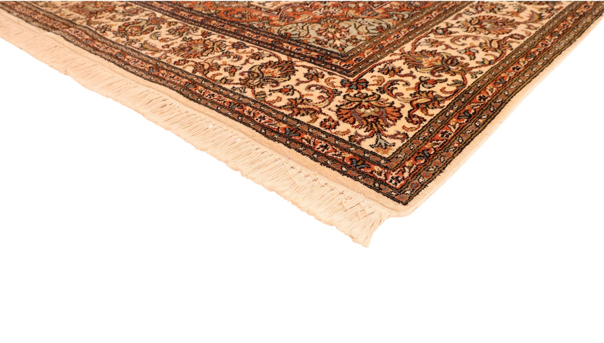 Kaschmir-Teppich aus reiner Seide – handgeknüpft, 248 × 170 cm