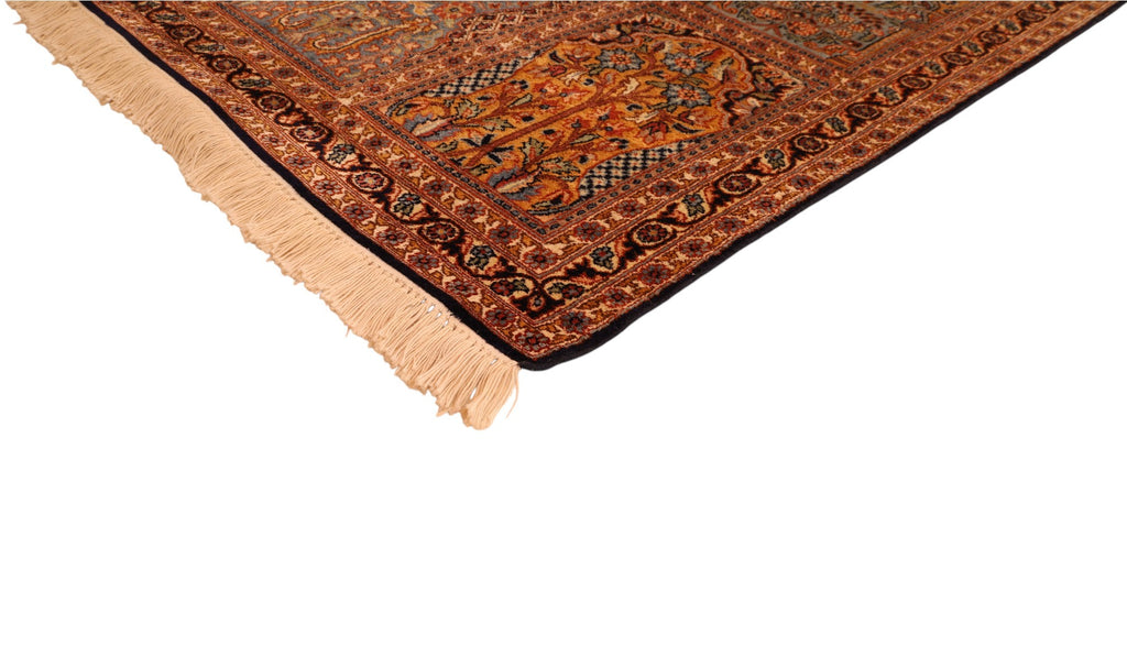 Kaschmir-Läufer aus Seide – handgeknüpfter Orientteppich, 302 × 76 cm