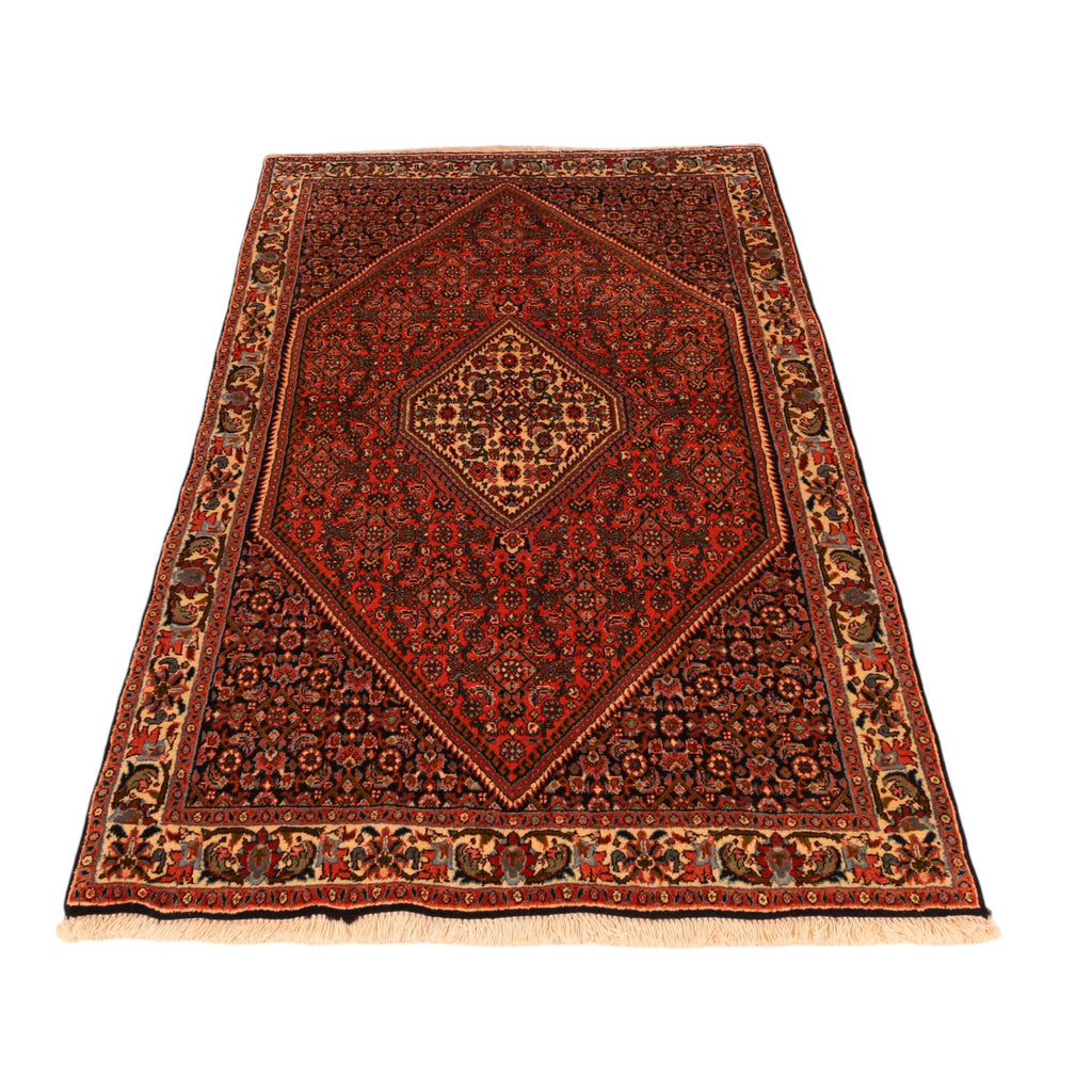 Bidjar-Perserteppich aus Wolle – handgeknüpft, Rot, 150 × 90 cm