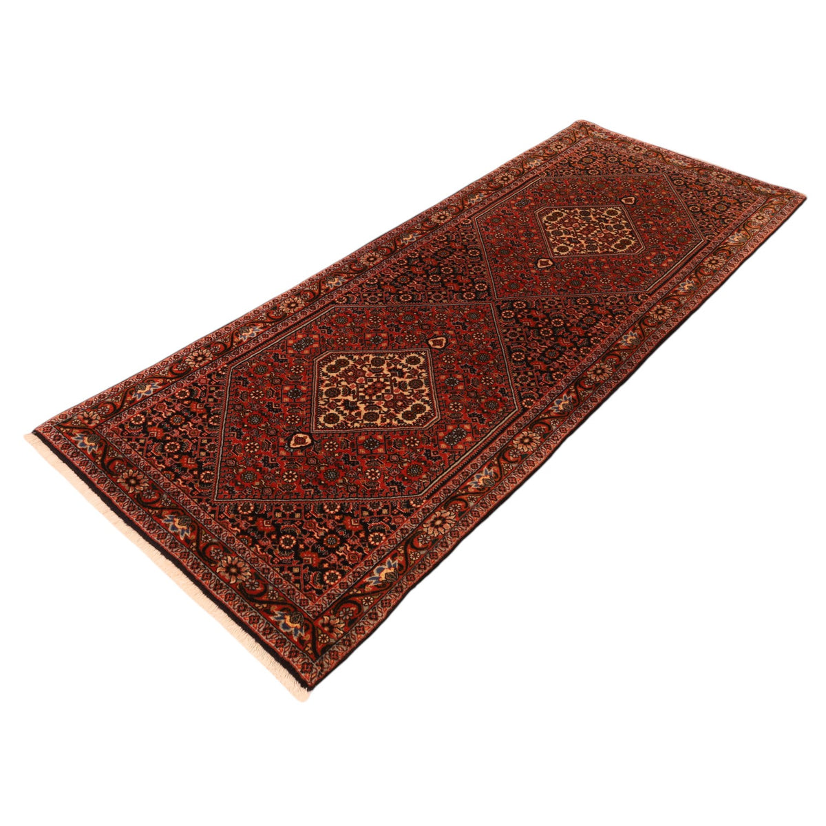 Bidjar-Läufer aus Wolle – handgeknüpfter Perserteppich, 208 × 75 cm