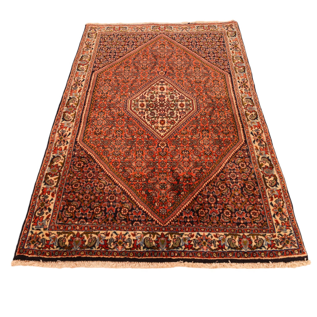 Bidjar-Perserteppich aus Wolle – handgeknüpft, Rot, 150 × 90 cm