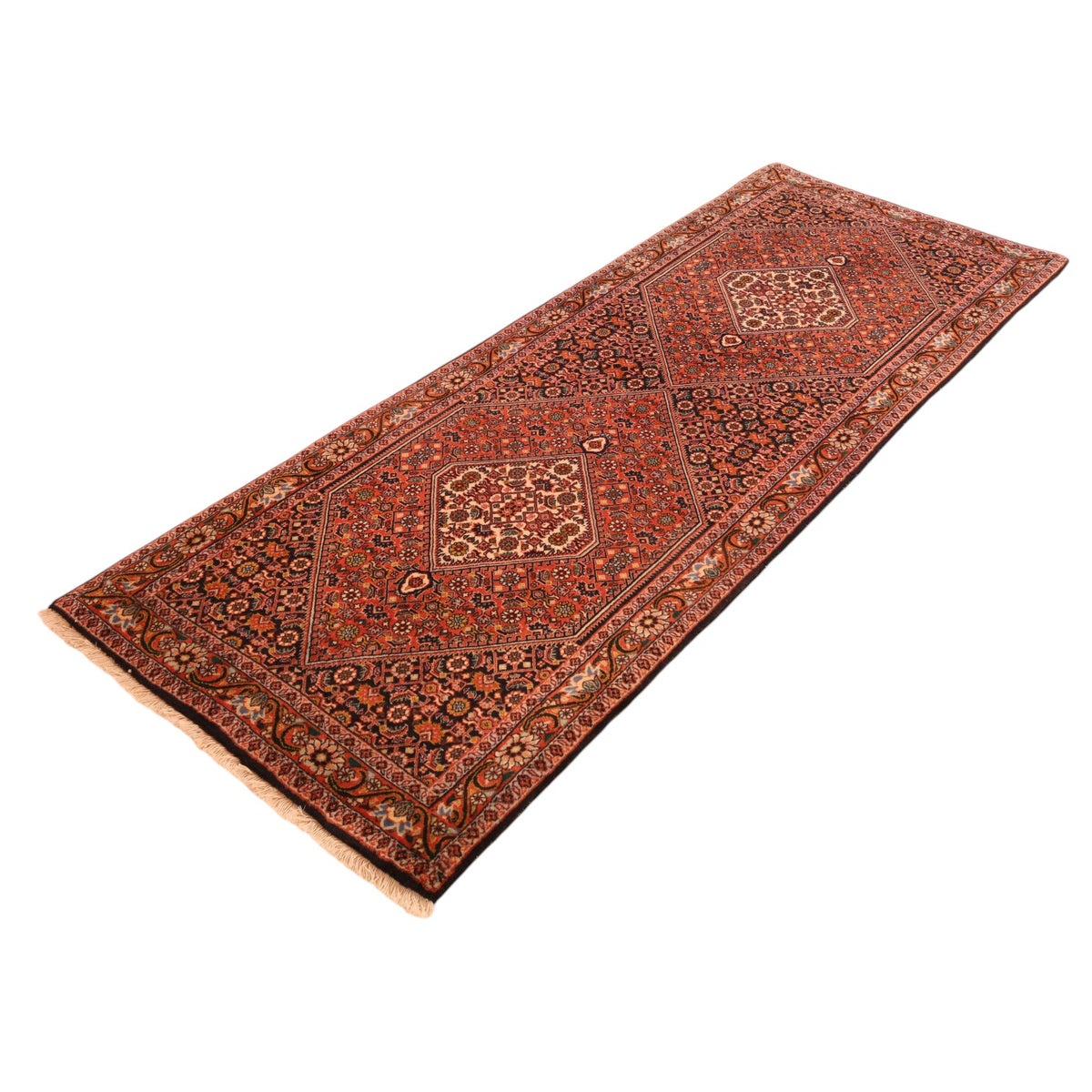 Bidjar-Läufer aus Wolle – handgeknüpfter Perserteppich, 208 × 75 cm