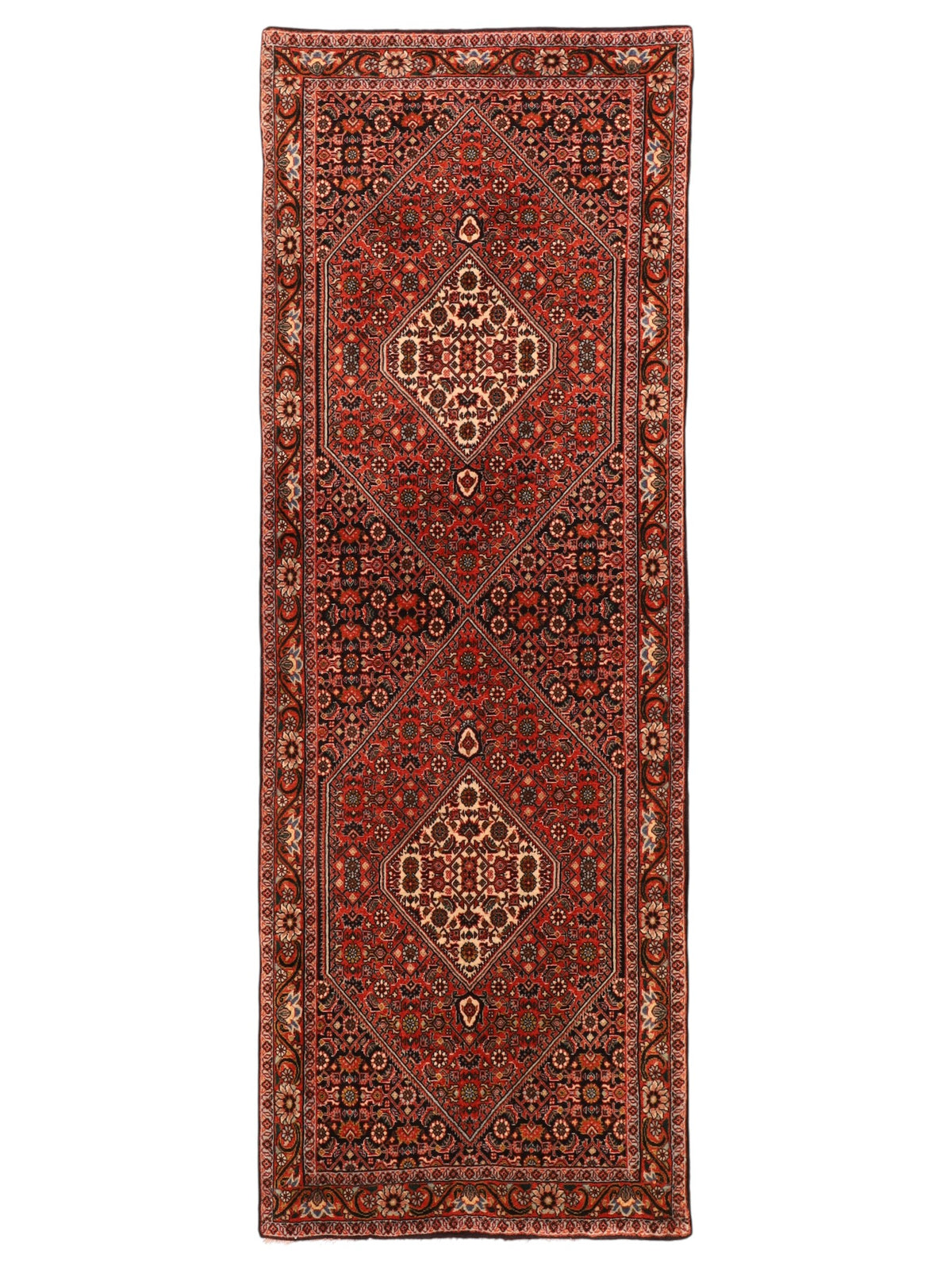 Bidjar-Läufer aus Wolle – handgeknüpfter Perserteppich, 208 × 75 cm