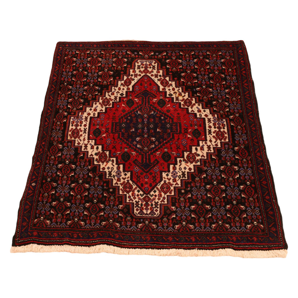 Gholtogh-Perserteppich aus Wolle – handgeknüpft, Rot, 100 × 73 cm