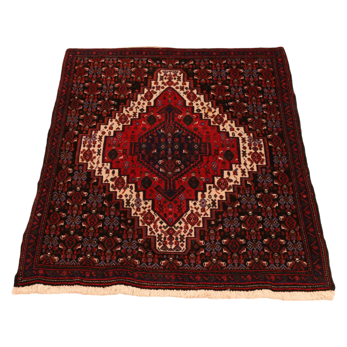 Gholtogh-Perserteppich aus Wolle – handgeknüpft, Rot, 100 × 73 cm