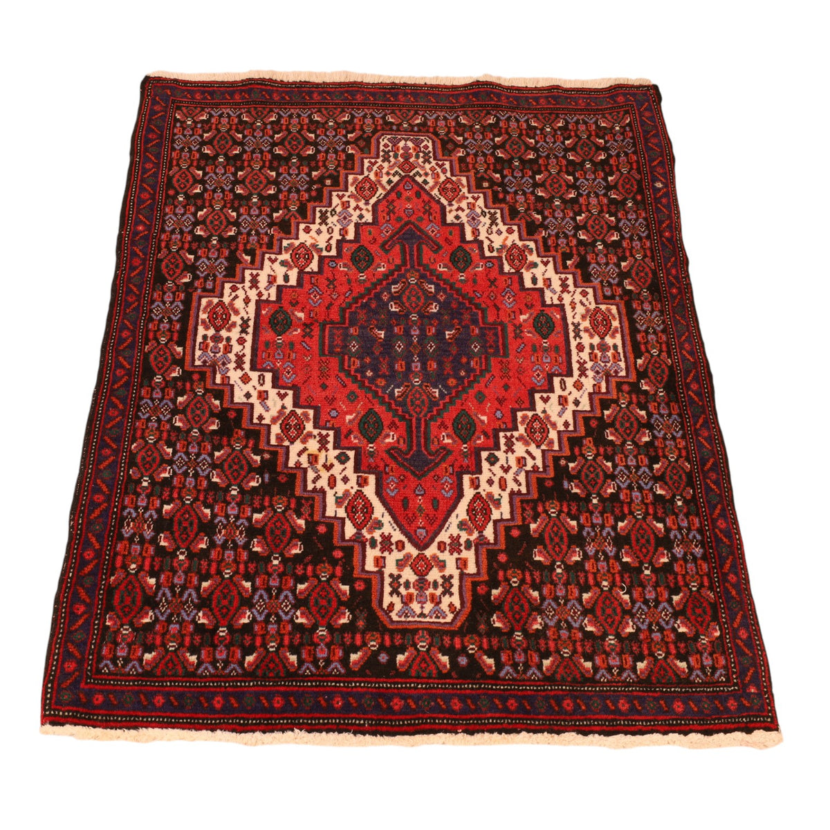 Gholtogh-Perserteppich aus Wolle – handgeknüpft, Rot, 100 × 73 cm