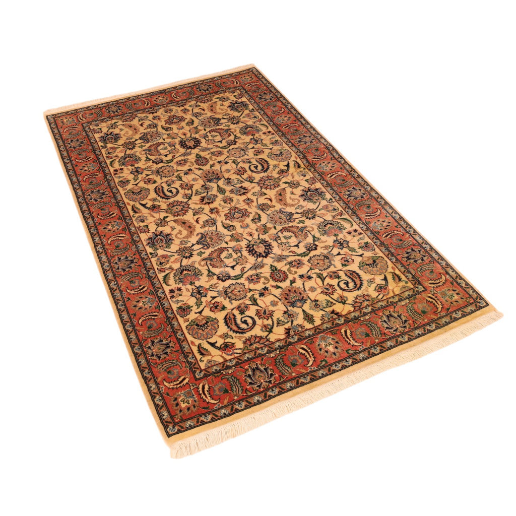 Indo-Täbriz-Orientteppich aus Wolle – handgeknüpft, 147 × 93 cm