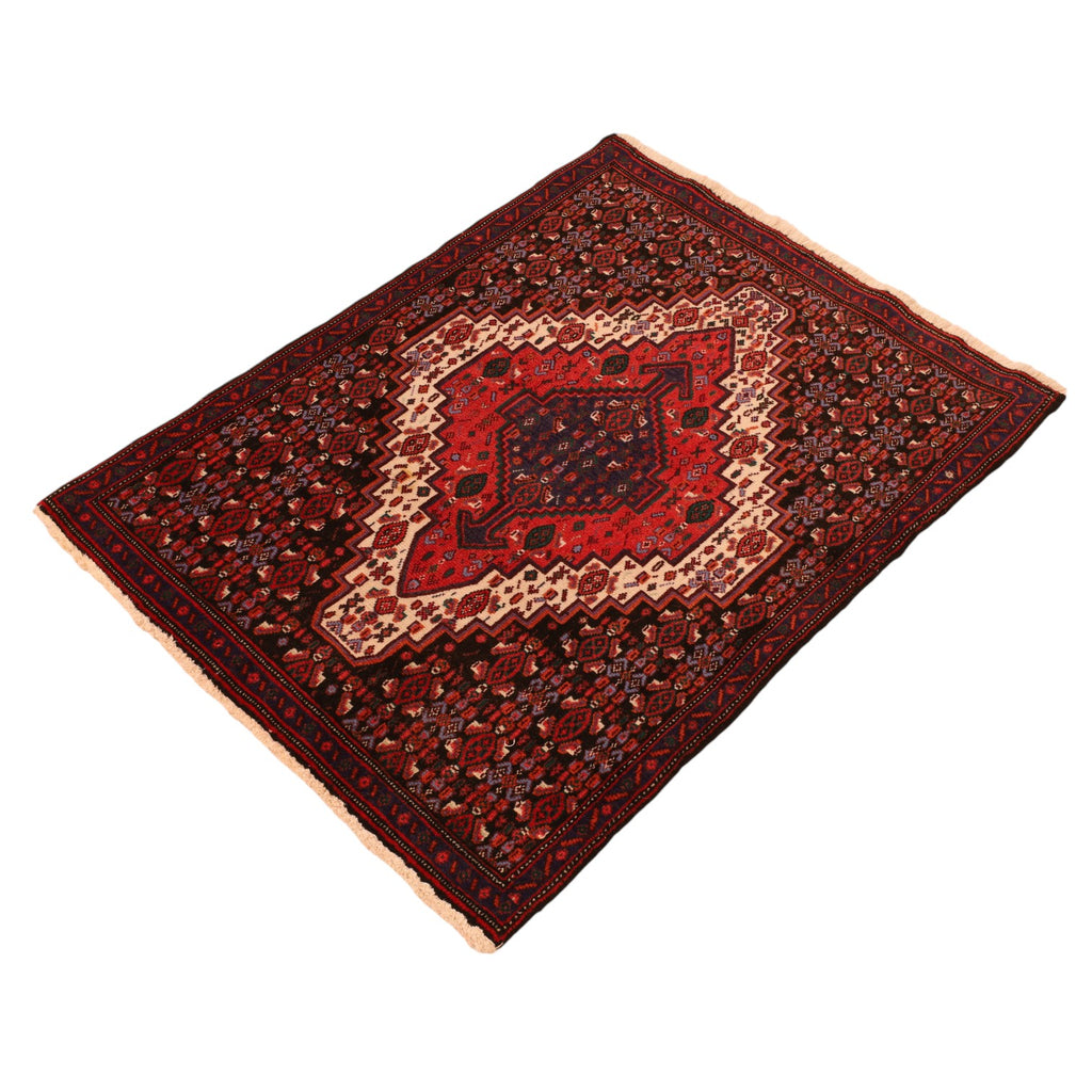 Gholtogh-Perserteppich aus Wolle – handgeknüpft, Rot, 100 × 73 cm