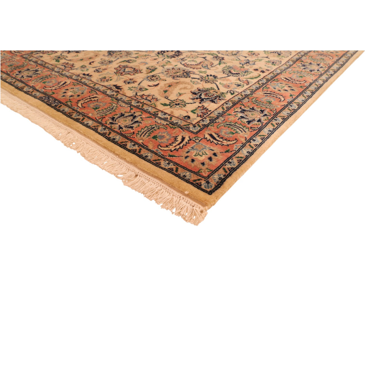 Indo-Täbriz-Orientteppich aus Wolle – handgeknüpft, 147 × 93 cm
