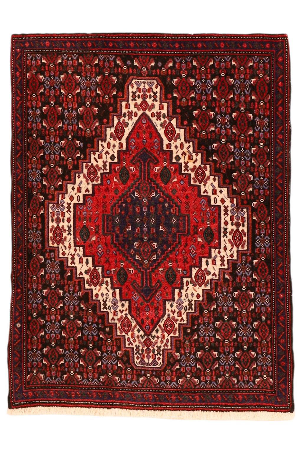 Gholtogh-Perserteppich aus Wolle – handgeknüpft, Rot, 100 × 73 cm