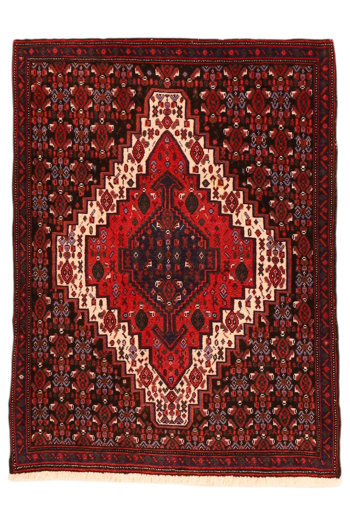 Gholtogh-Perserteppich aus Wolle – handgeknüpft, Rot, 100 × 73 cm