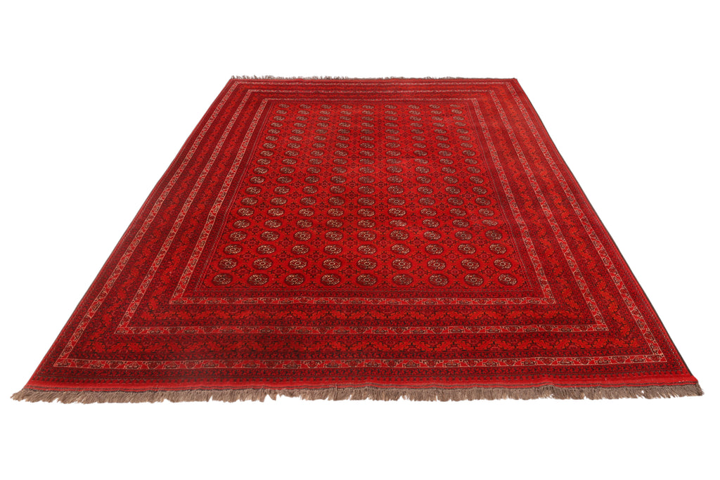 Afghanischer Orientteppich Turkmen – handgeknüpft aus Wolle, 290 × 205 cm