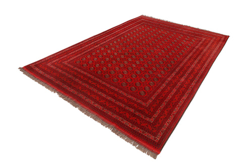 Afghanischer Orientteppich Turkmen – handgeknüpft aus Wolle, 290 × 205 cm