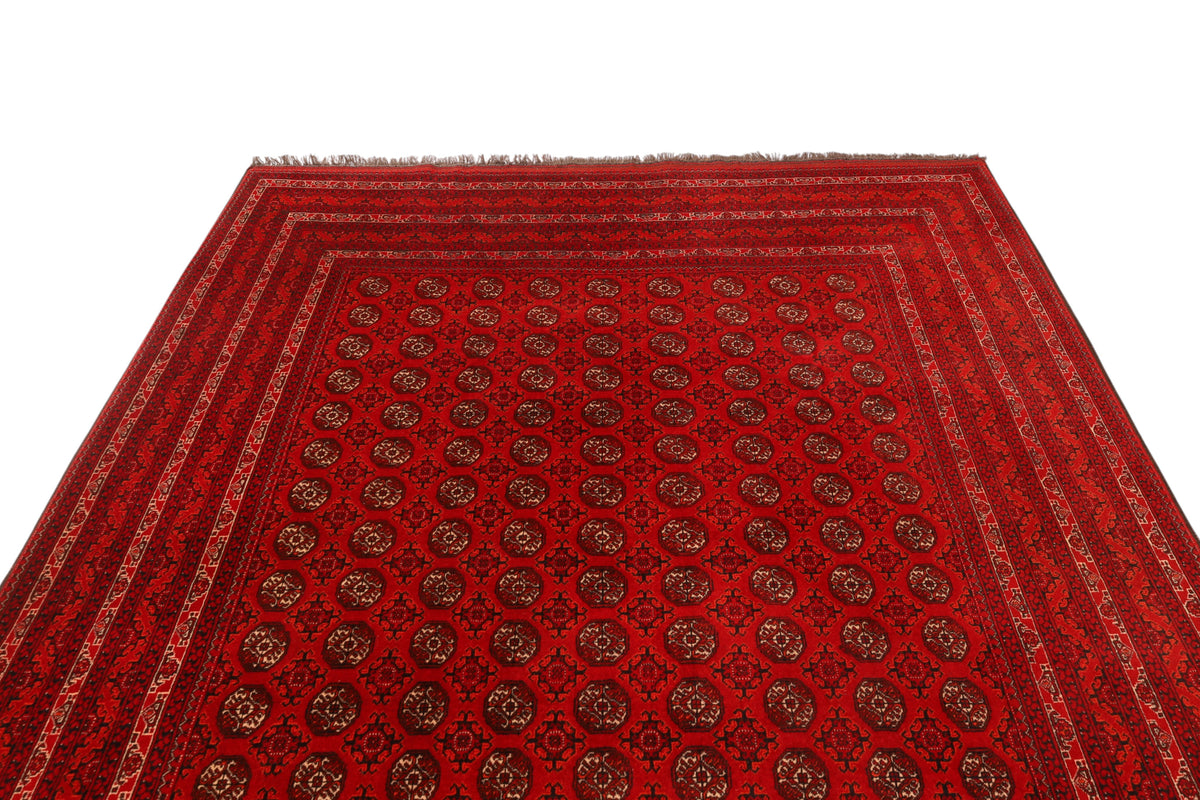 Afghanischer Orientteppich Turkmen – handgeknüpft aus Wolle, 290 × 205 cm