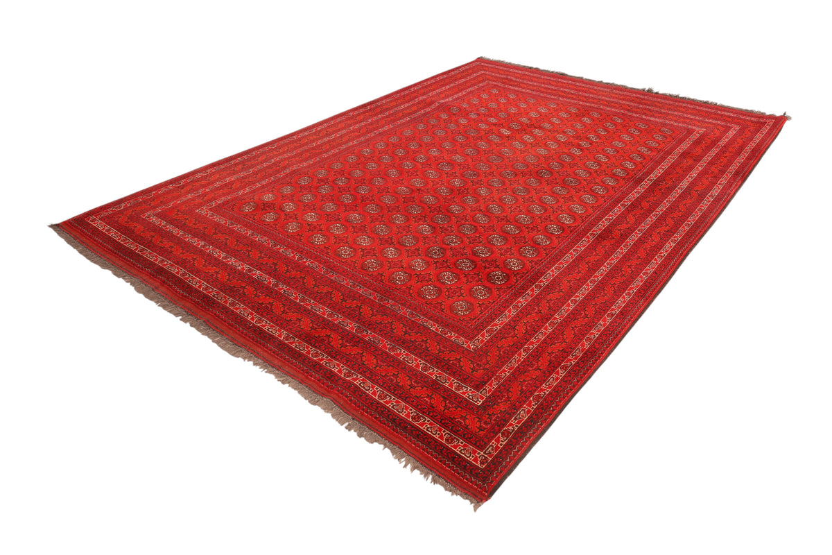 Afghanischer Orientteppich Turkmen – handgeknüpft aus Wolle, 290 × 205 cm