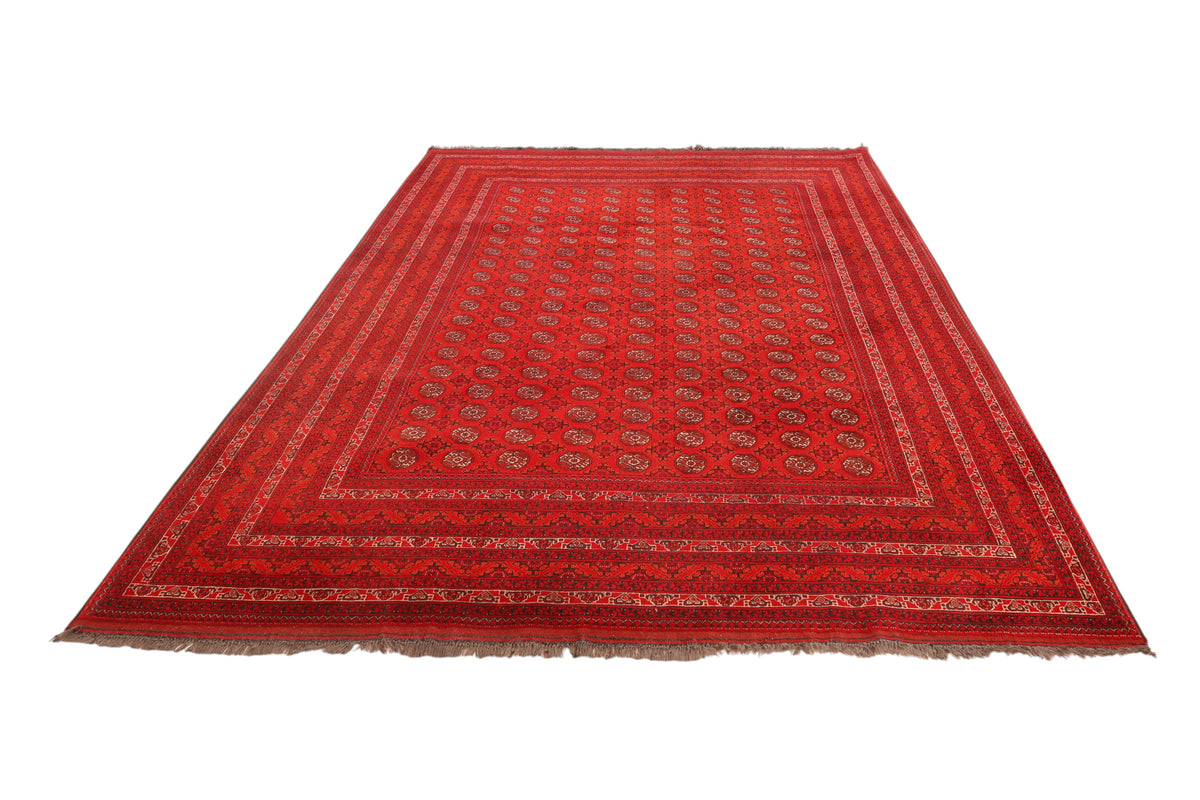Afghanischer Orientteppich Turkmen – handgeknüpft aus Wolle, 290 × 205 cm