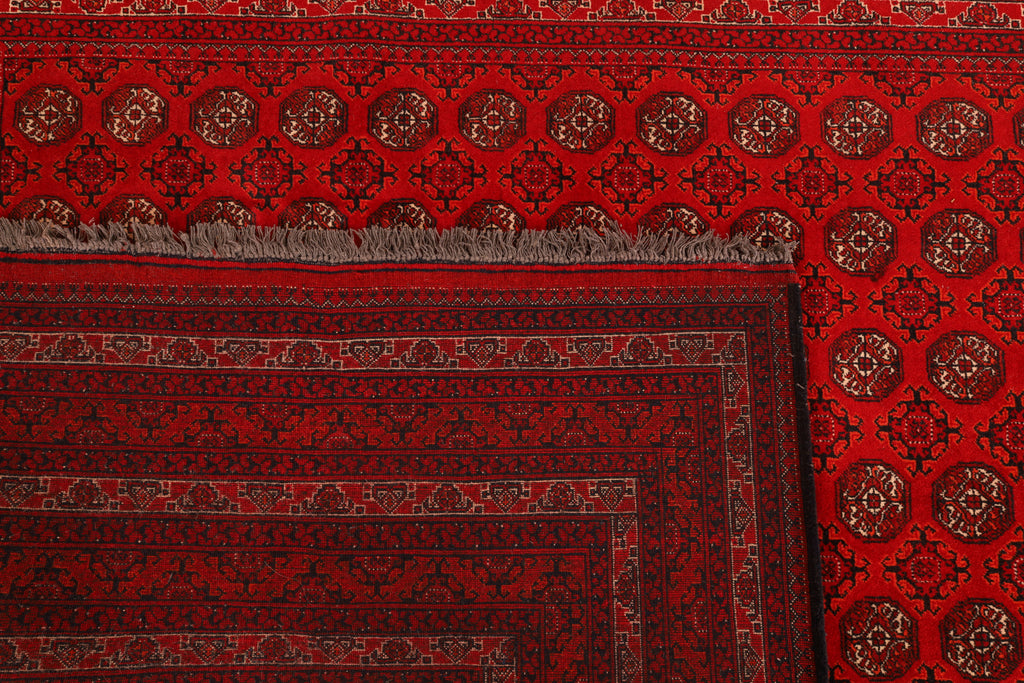 Afghanischer Orientteppich Turkmen – handgeknüpft aus Wolle, 290 × 205 cm