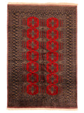 Pakistanischer Wollteppich – handgeknüpft, Rot, 190 × 132 cm