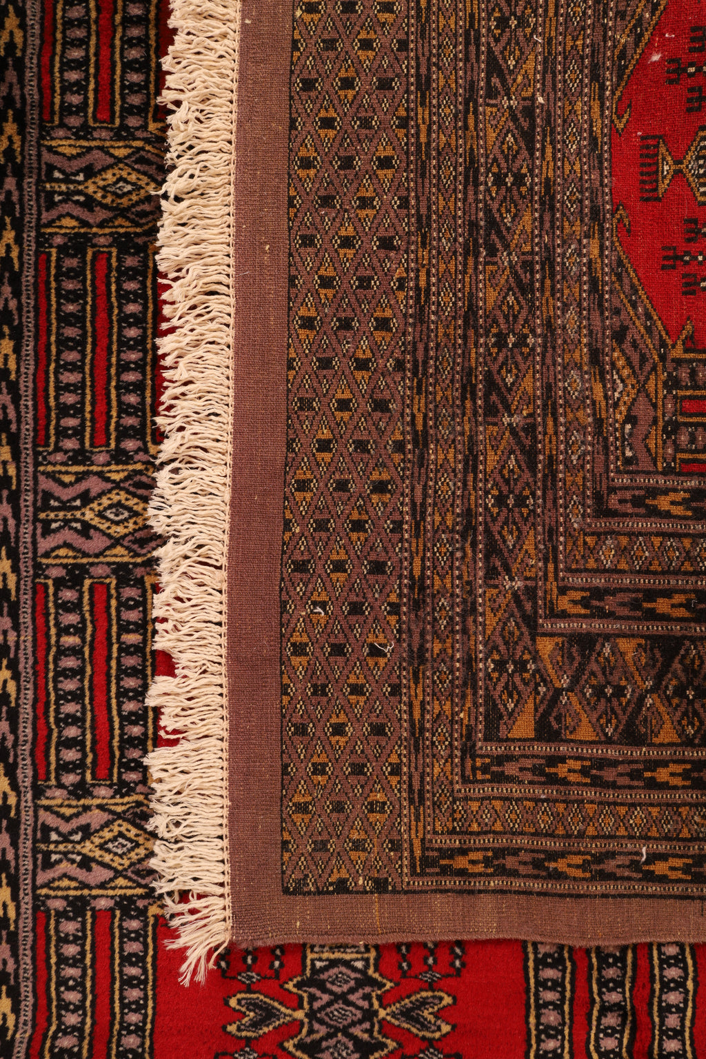 Pakistanischer Wollteppich – handgeknüpft, Rot, 190 × 132 cm