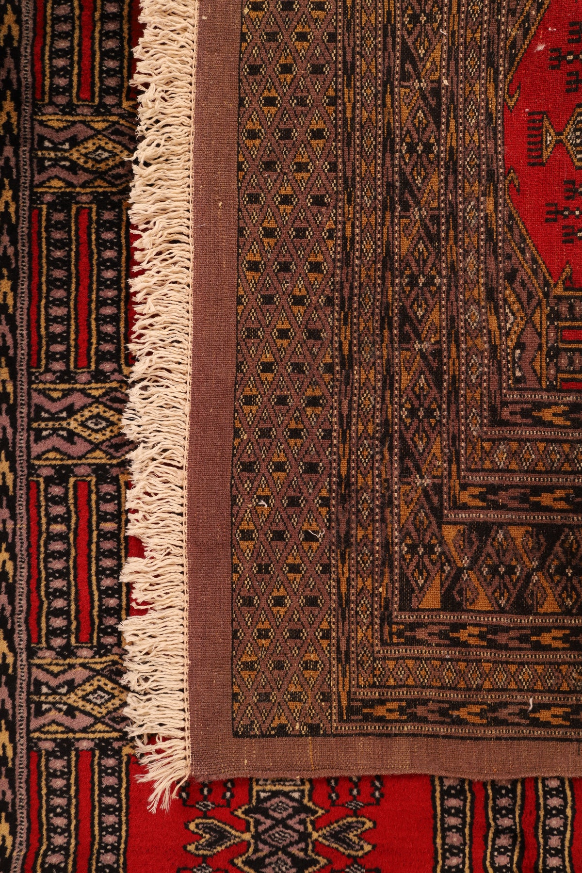 Pakistanischer Wollteppich – handgeknüpft, Rot, 190 × 132 cm