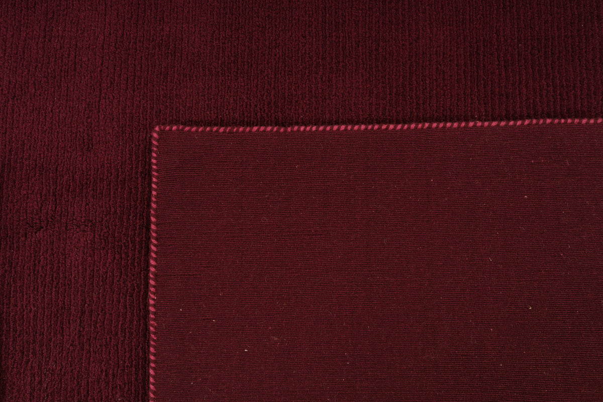 Gabbeh-Loribaf aus Wolle – handgeknüpft, Bordeauxrot, 240 × 165 cm