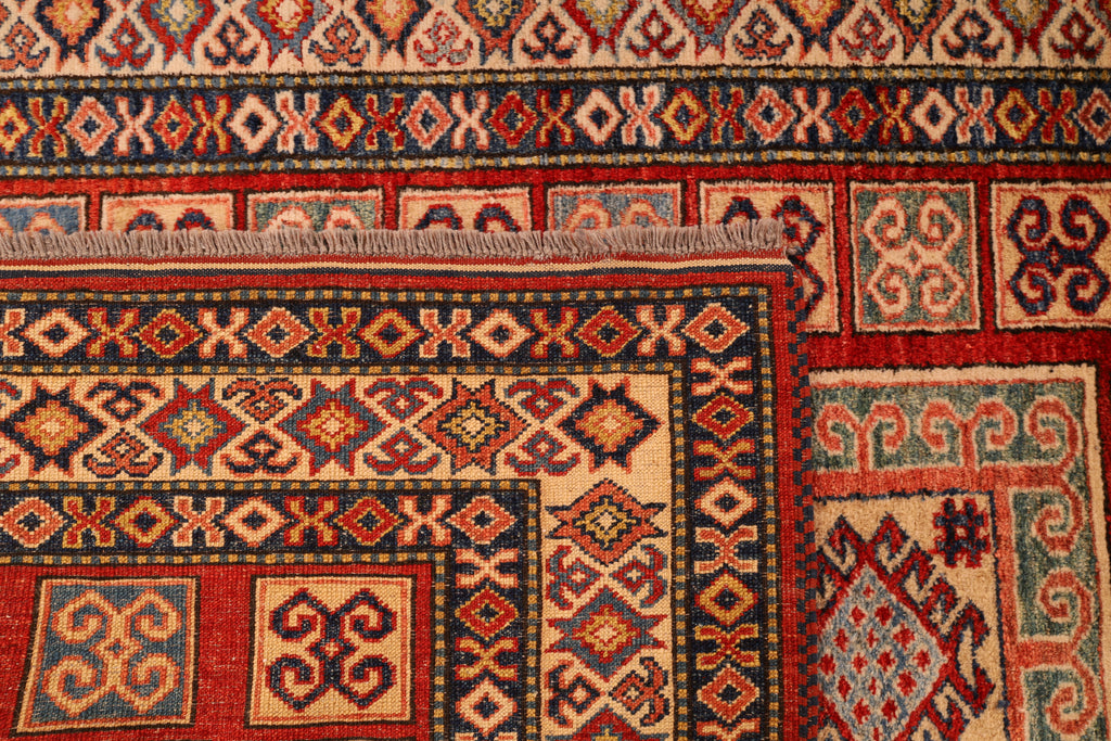 Kazak-Orientteppich – handgeknüpft, Wolle auf Wolle, 200 × 128 cm