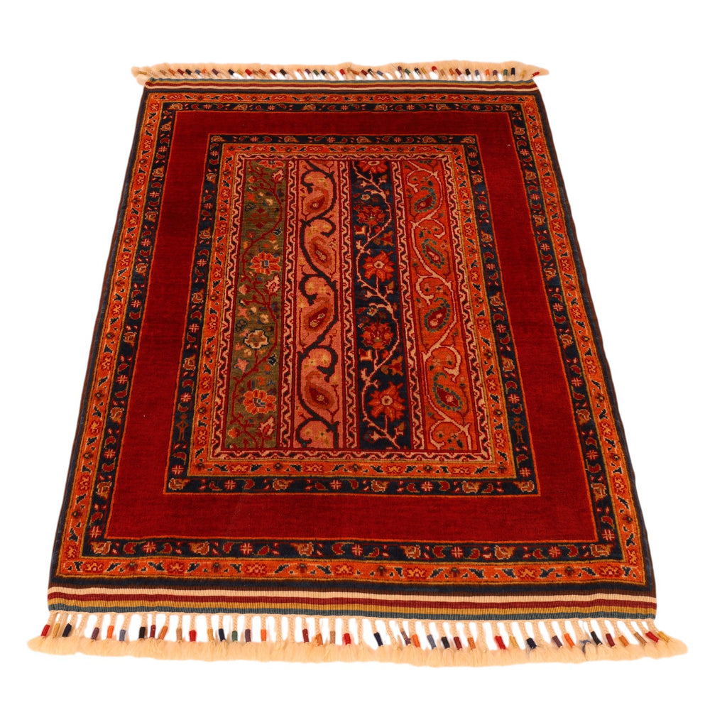 Sivas Teppich 120x95 cm Wolle Handgeknüpft Orientteppich Rot