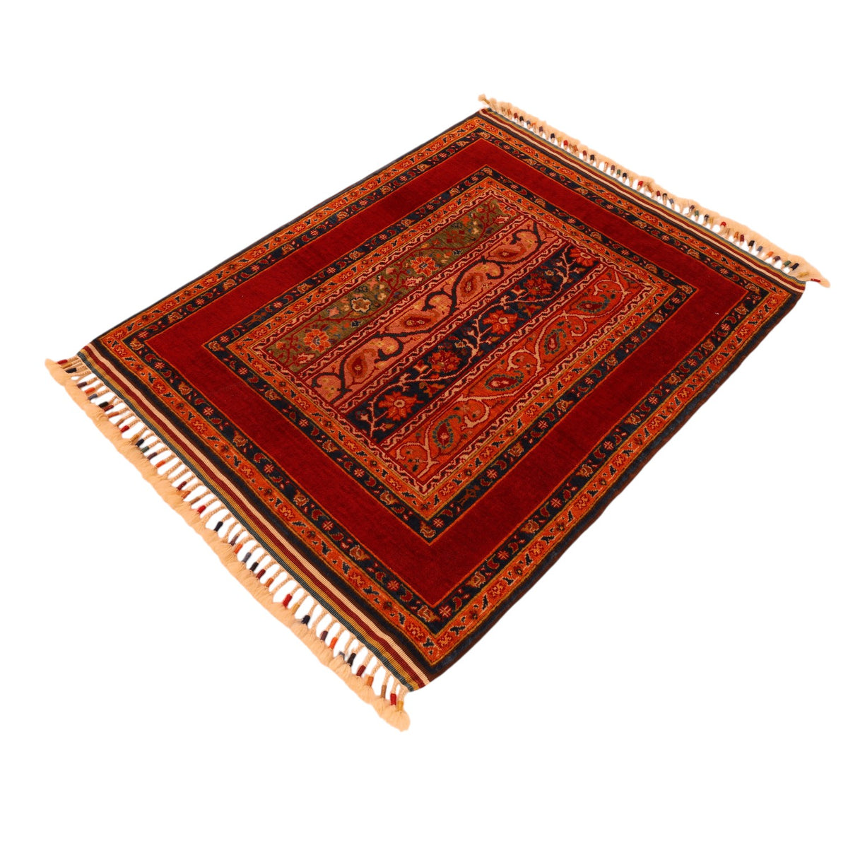 Sivas Teppich 120x95 cm Wolle Handgeknüpft Orientteppich Rot