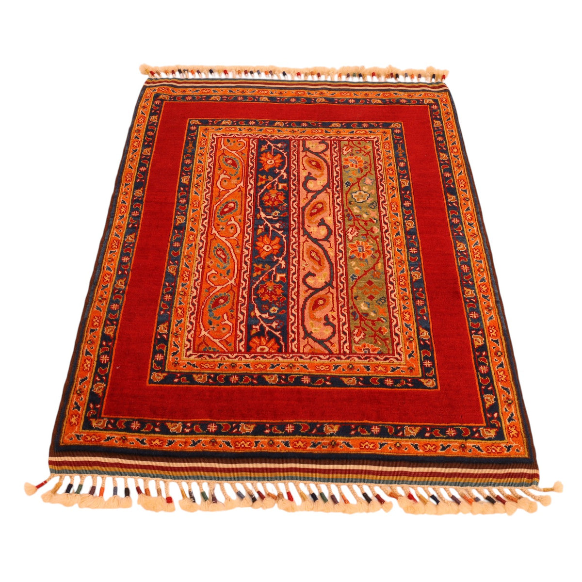 Sivas Teppich 120x95 cm Wolle Handgeknüpft Orientteppich Rot