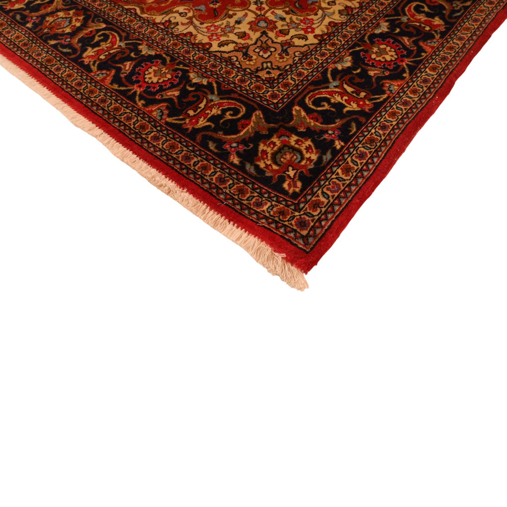 Qom-Perserteppich aus Wolle – handgeknüpft, Rot, 159 × 109 cm