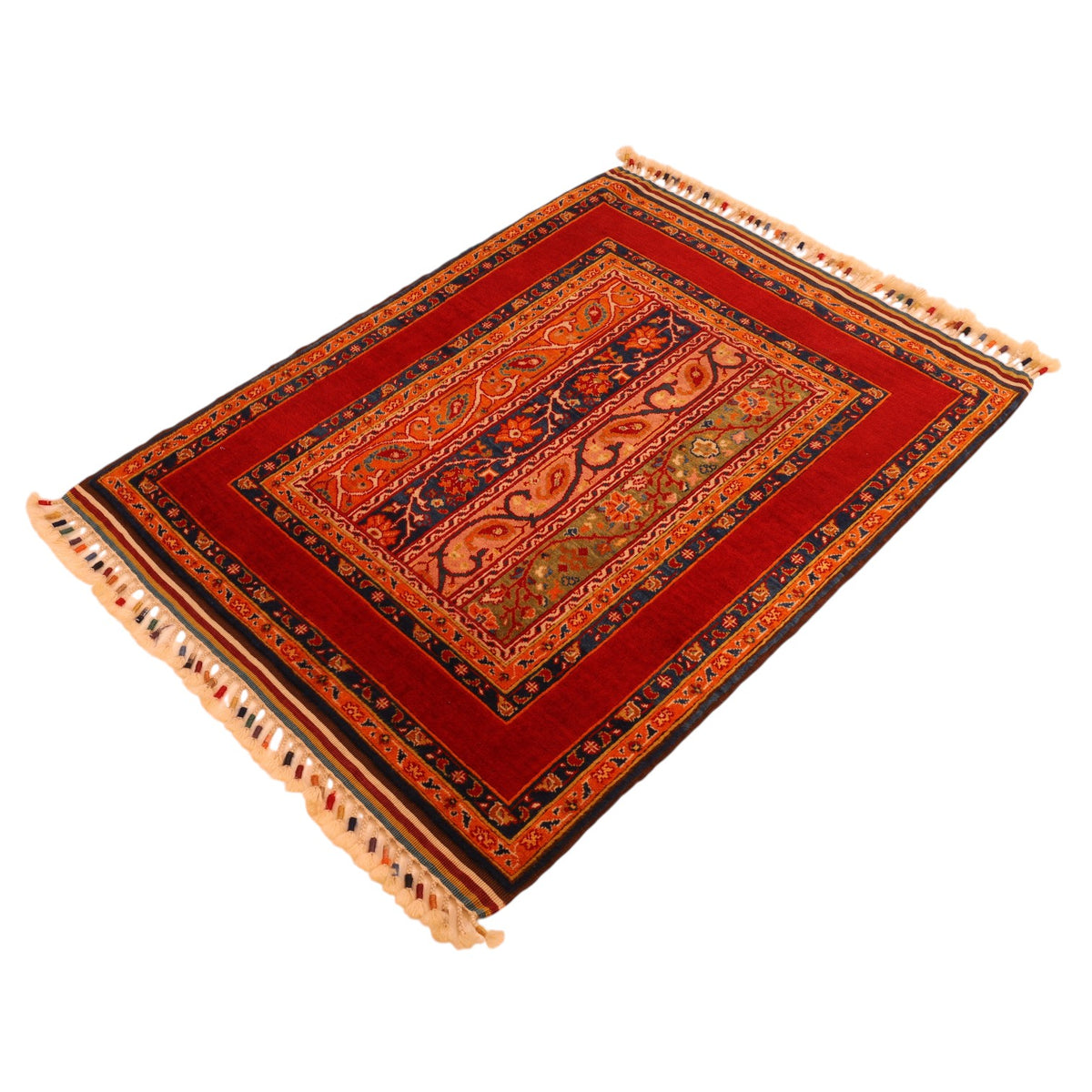 Sivas Teppich 120x95 cm Wolle Handgeknüpft Orientteppich Rot