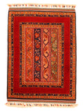 Sivas Teppich 120x95 cm Wolle Handgeknüpft Orientteppich Rot