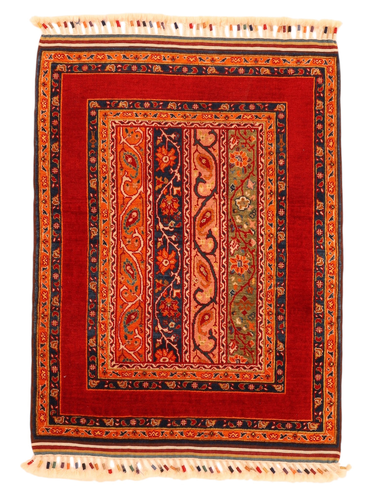 Sivas Teppich 120x95 cm Wolle Handgeknüpft Orientteppich Rot