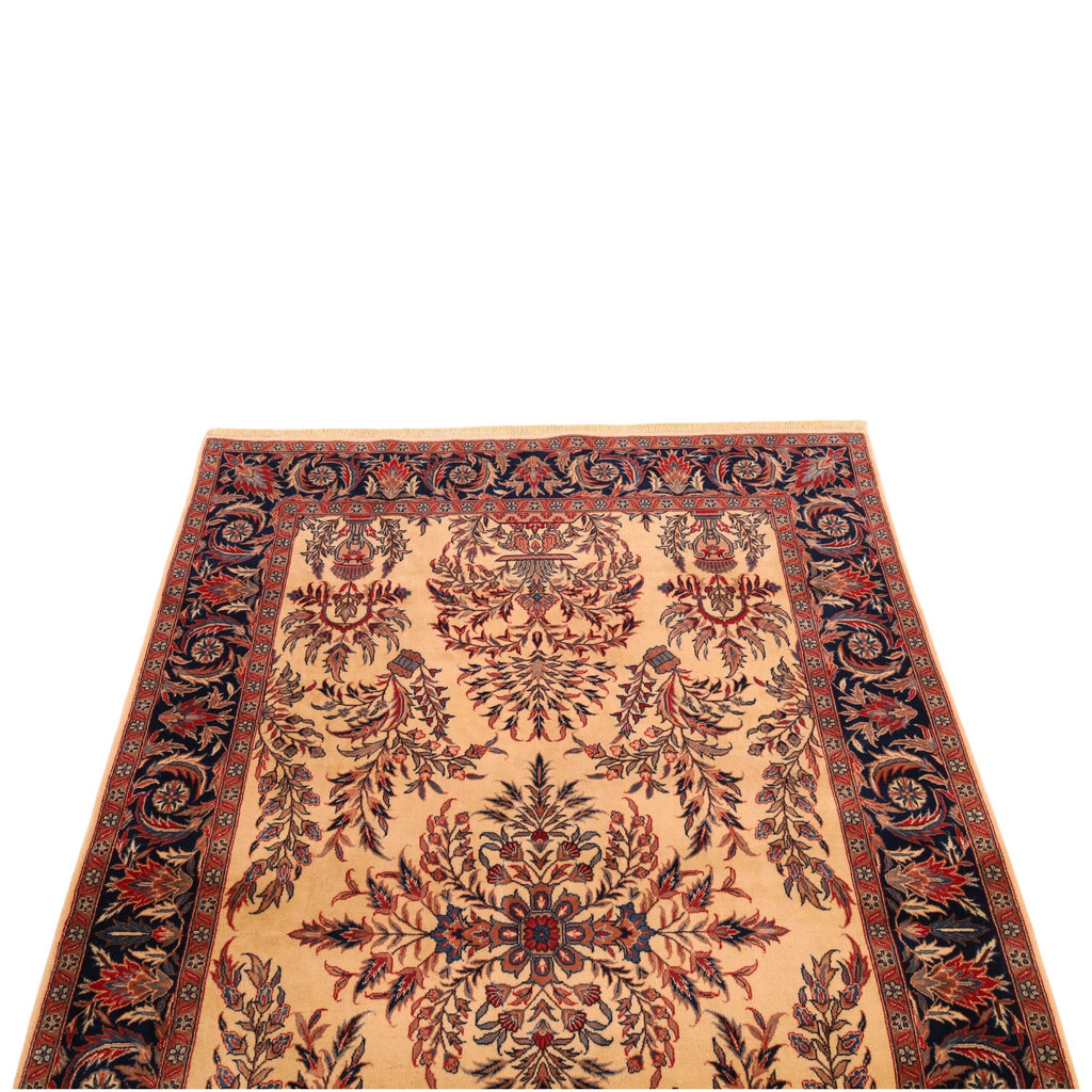 Chinesischer Wollteppich – handgeknüpft, Beige, 163 × 128 cm