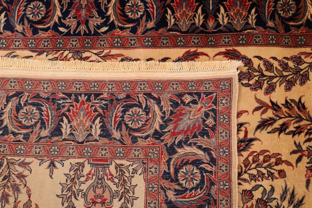 Chinesischer Wollteppich – handgeknüpft, Beige, 163 × 128 cm