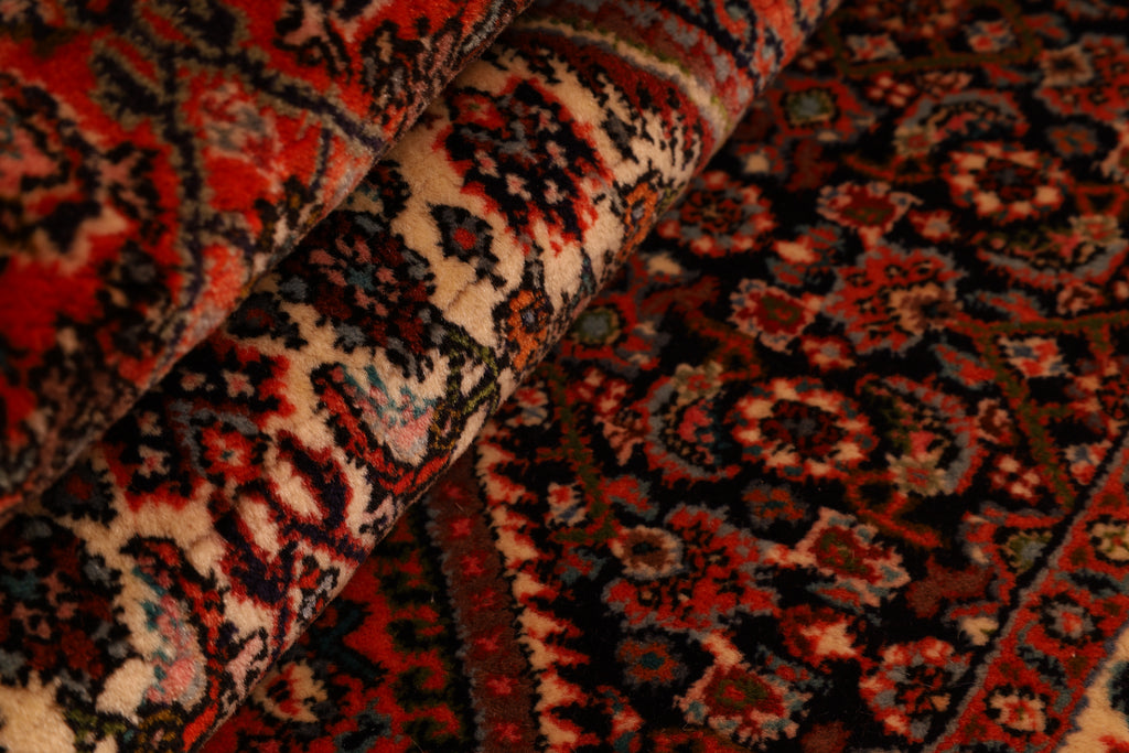 Bidjar-Perserteppich aus Wolle – handgeknüpft, Rot, 150 × 90 cm