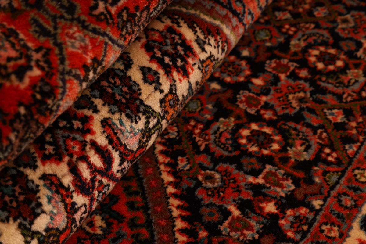 Bidjar-Perserteppich aus Wolle – handgeknüpft, Rot, 150 × 90 cm