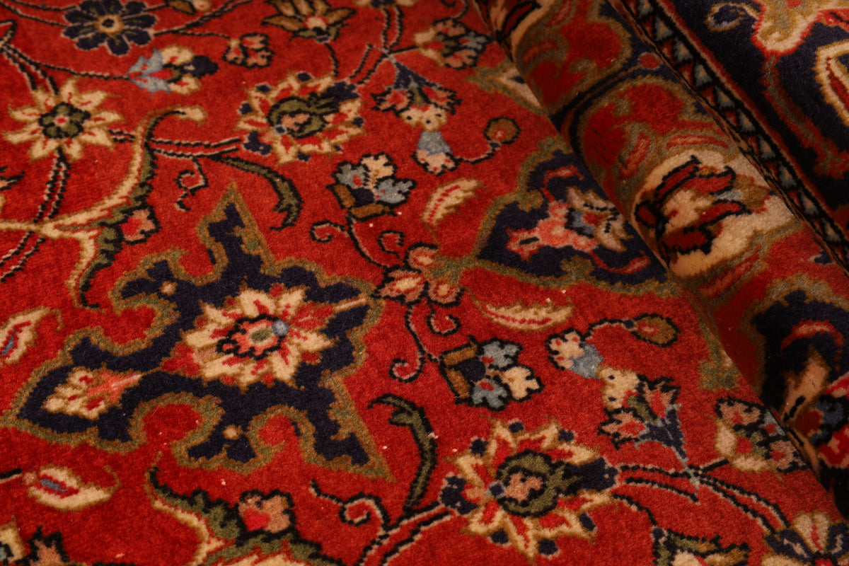 Qom-Perserteppich aus Wolle – handgeknüpft, Rot, 159 × 109 cm
