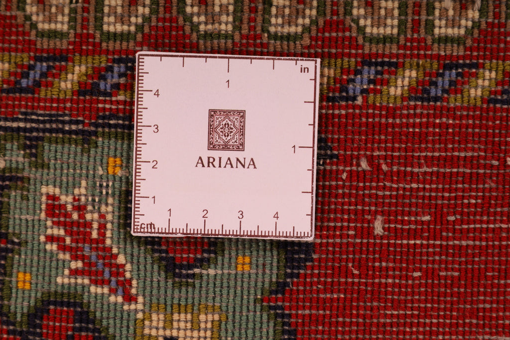 Handgeknüpfter Perserteppich Täbriz 93x65 Wolle Rot Blau