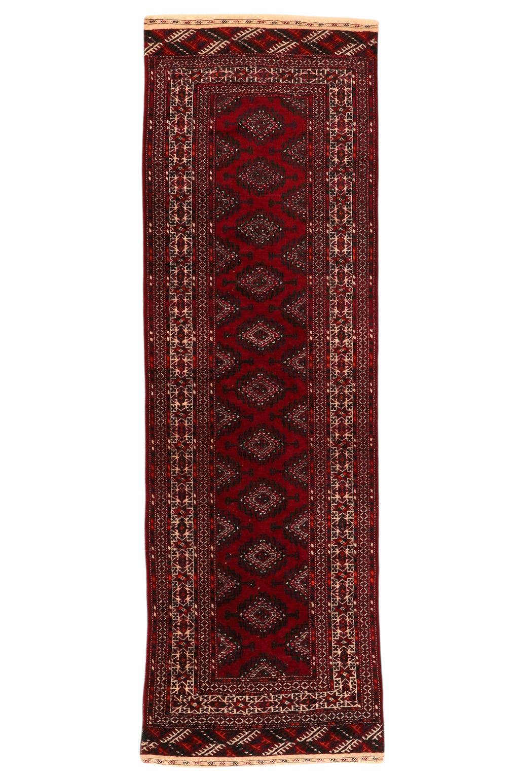 Afghanischer Baloutsch-Läufer – handgeknüpfter Orientteppich aus Wolle, 268 × 85 cm