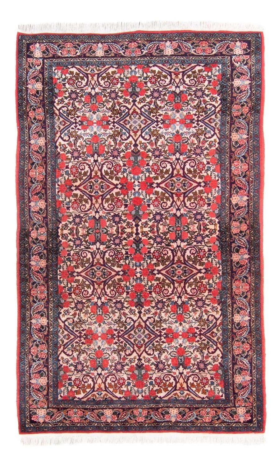 Mehrfarbiger Bidjar-Perserteppich – handgeknüpfter Orientteppich, 225 × 135 cm