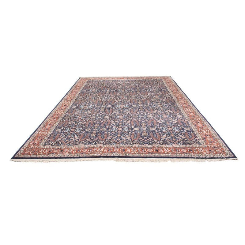 Hereke-Orientteppich – handgeknüpft, Dunkelblau, 363 × 237 cm