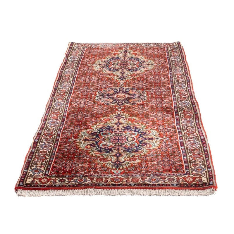 Bidjar-Perserläufer – handgeknüpfter Orientteppich in Rot, 207 × 82 cm