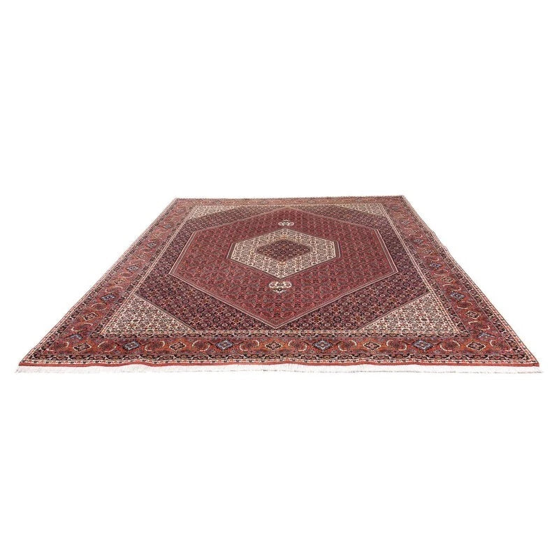 Bidjar-Perserteppich – handgeknüpfter Orientteppich in Rot, 346 × 252 cm