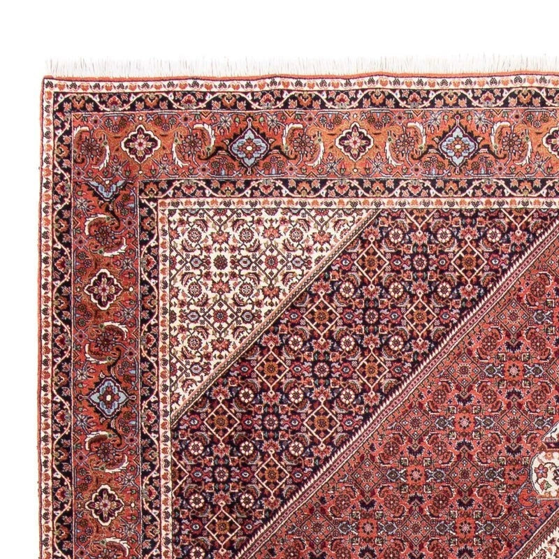 Bidjar-Perserteppich – handgeknüpfter Orientteppich in Rot, 346 × 252 cm